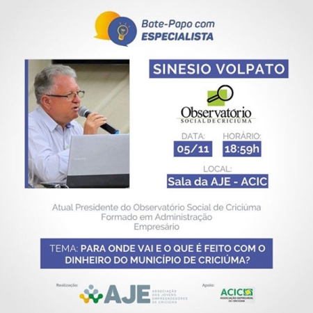 Bate-papo com especialista: Sinesio Volpato